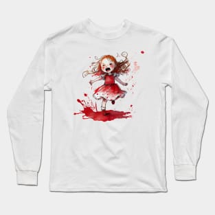 Cute Horror Icon Carrie Long Sleeve T-Shirt